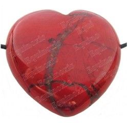 Gemstone pendant – Heart – Red jasper