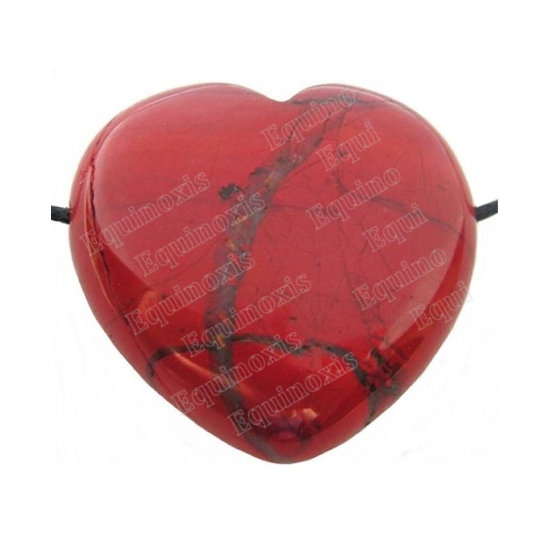 Gemstone pendant – Heart – Red jasper