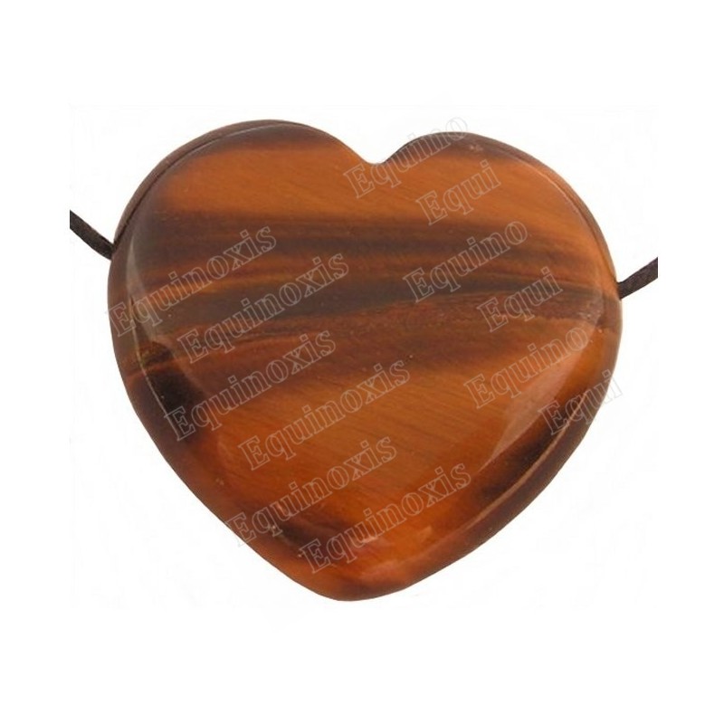 Gemstone pendant – Heart – Tiger-eye