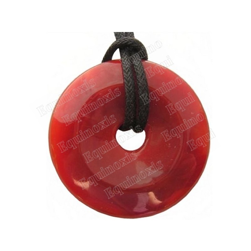 Gemstone pendant – Donut – Carnelian
