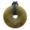 Gemstone pendant – Donut – Green jade