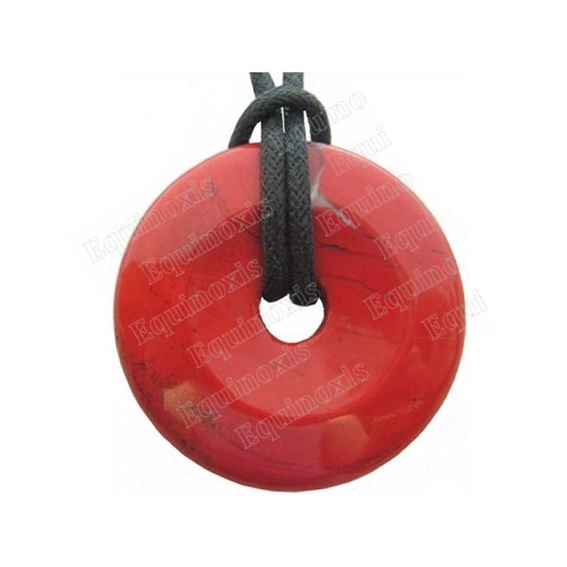 Gemstone pendant – Donut – Red jasper