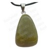 Gemstone pendant – Tumbled stone – Greeen jade