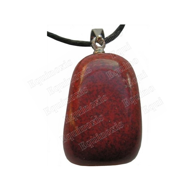 Gemstone pendant – Tumbled stone – Red jasper
