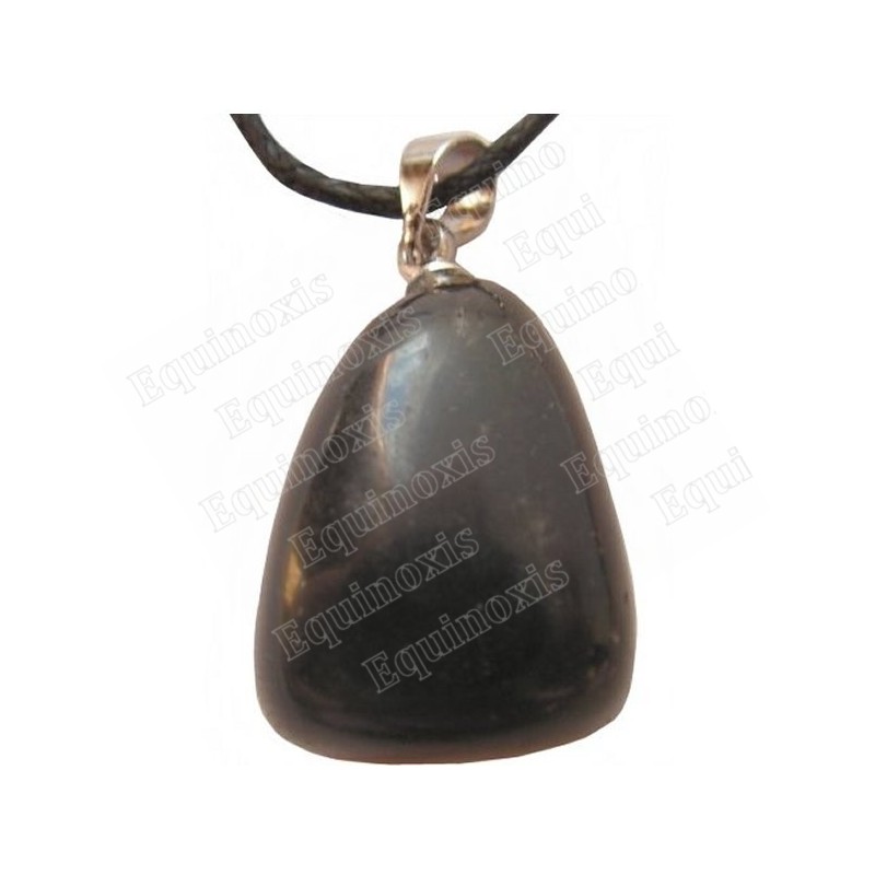 Gemstone pendant – Tumbled stone – Black obsidian