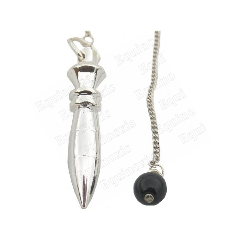 Silver–plated brass dowsing pendulum 4 – Egyptian pendulum – Small