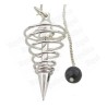 Silver–plated brass dowsing pendulum 13 – Spiral pendulum