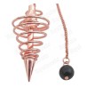 Copper-plated brass pendulum 13 – Spiral pendulum
