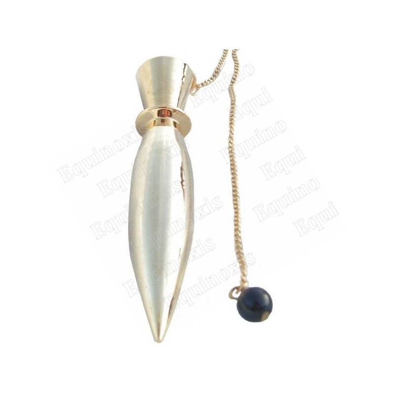 Gold–plated brass dowsing pendulum 2 – Tutmosis pendulum