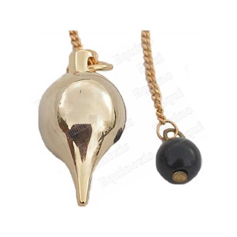 Gold–plated brass dowsing pendulum 3 – Small teardrop pendulum