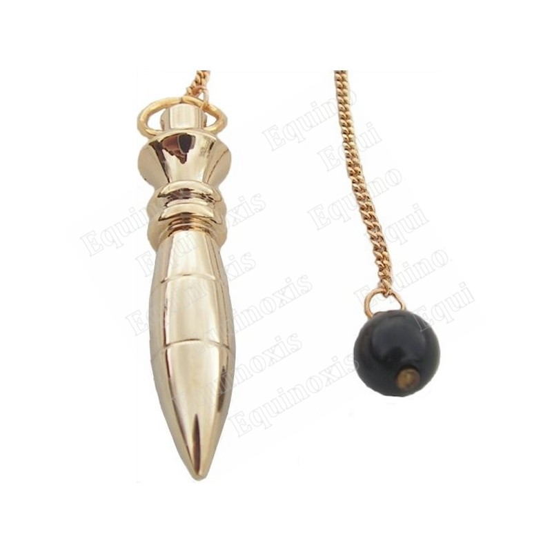 Gold-plated brass dowsing pendulum 4 – Magnetizing Egyptian pendulum – Small