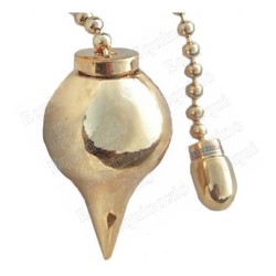 Gold–plated brass dowsing pendulum 5 – Chamber pendulum