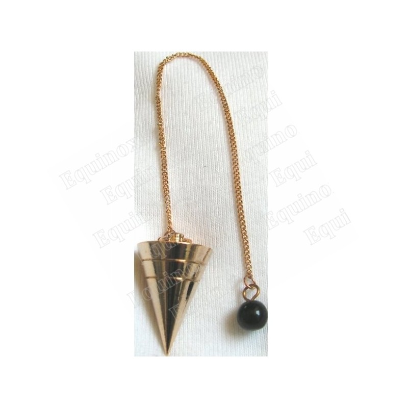 Gold–plated brass dowsing pendulum 6