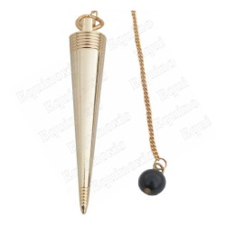 Gold–plated brass dowsing pendulum 7 – Sirius Pendulum