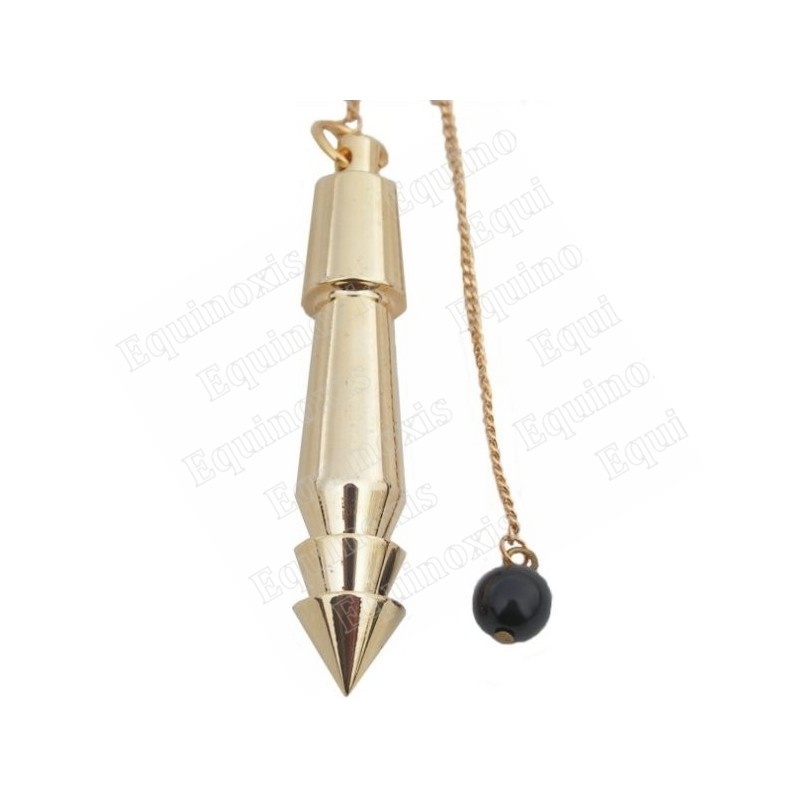 Gold–plated brass dowsing pendulum 8