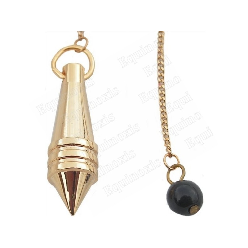 Gold–plated brass dowsing pendulum – 9
