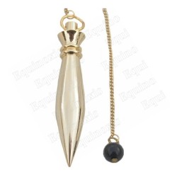 Gold–plated brass dowsing pendulum 11 – Cassiopée pendulum