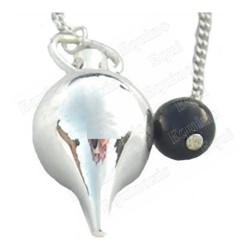 Silver–plated brass dowsing pendulum 3 – Teardrop pendulum