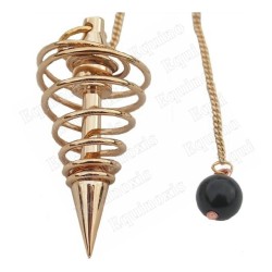 Gold–plated brass dowsing pendulum 13 – Spiral pendulum