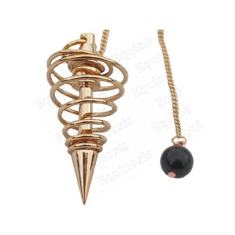 Gold–plated brass dowsing pendulum 13 – Spiral pendulum