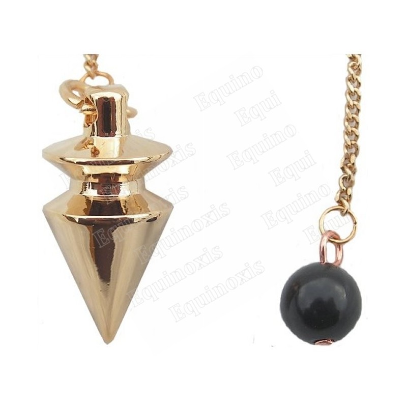 Gold–plated brass dowsing pendulum 15 – Arrowhead pendulum