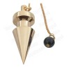 Gold–plated brass dowsing pendulum 18 – Jason pendulum