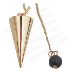 Gold–plated brass dowsing pendulum 19 – Cone-shaped pendulum