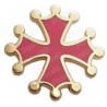 Regional lapel pin – Occitania cross with red enamel