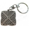 Celtic keyring – Four-direction knot – Square – Antique silver