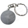 Symbolic keyring – Labyrinth of Chartres – Silver finish