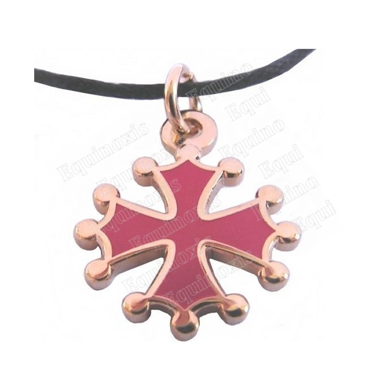 Occitania pendant – Occitania cross w/ red enamel – Gold – Small