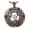 Celtic pendant – Shield with red stones