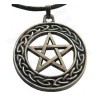 Celtic pendant – Pentagramme with Celtic knot – Antique silver