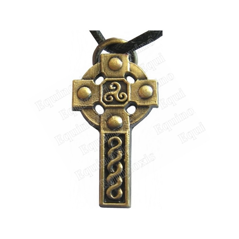 Celtic pendant – Celtic cross 7 – Antique bronze