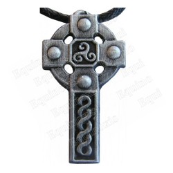 Celtic pendant – Celtic cross 7 – Antique silver