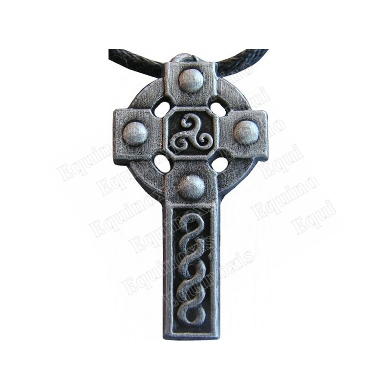 Celtic pendant – Celtic cross 7 – Antique silver