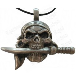 Pirate pendant – Skull with knife in mouth
