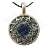 Symbolic pendant – Double hexagramme with blue stone