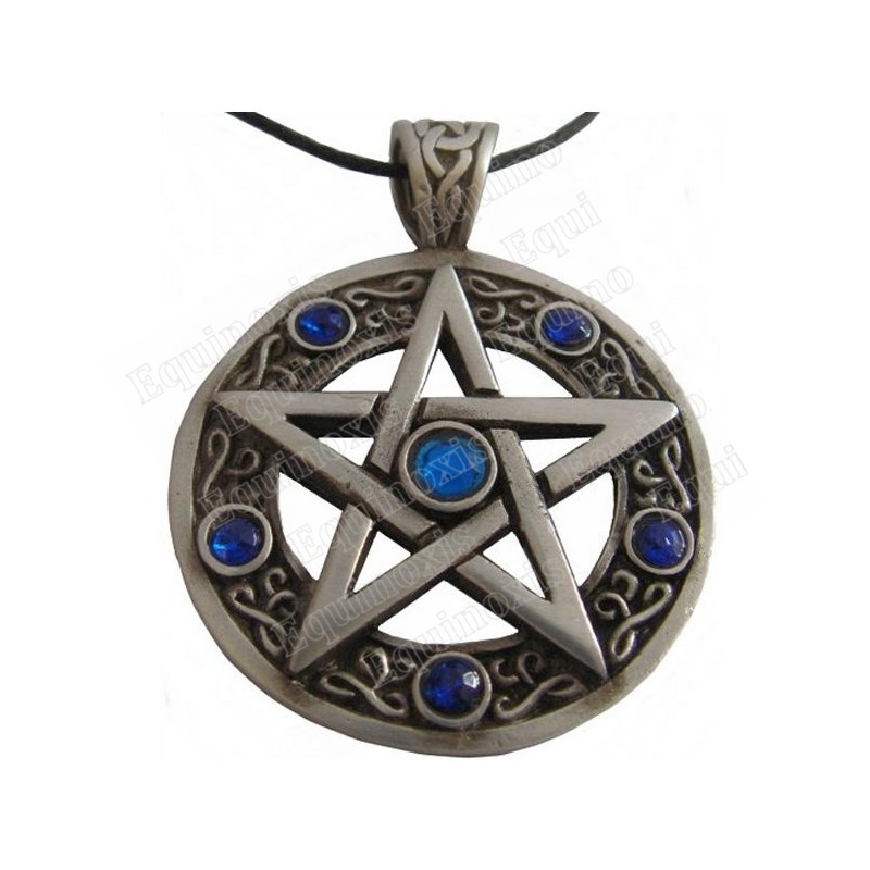 Symbolic pendant – Pentagramme with blue stones