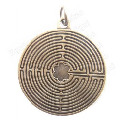 Symbolic pendant – Labyrinth – Antique bronze
