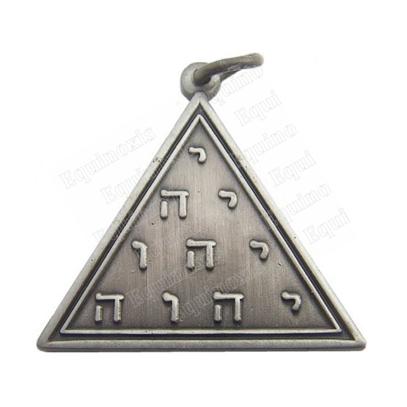 Symbolic pendant – Pythagoras' tetraktys – Antique silver