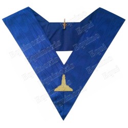 Masonic collar – Rite York – Senior Warden – Machine embroidery