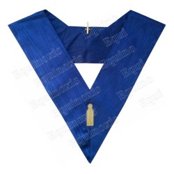 Masonic Officer's collar – Rite York – Deuxième Surveillant – Machine-embroidered