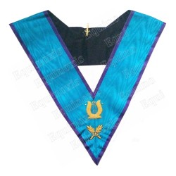 Masonic collar – Organist – Memphis-Misraim – Mourning back – Hand embroidery