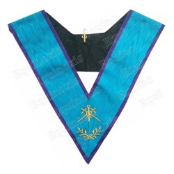 Masonic collar – Master of Ceremonies – Memphis-Misraim – Mourning back – Machine embroidery