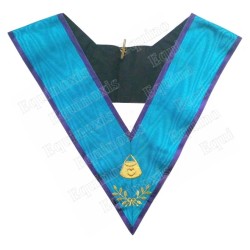 Masonic collar – Almoner – Memphis-Misraim – Mourning back – Machine embroidery
