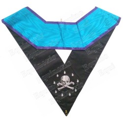 Masonic Officer's collar – Almoner – Memphis-Misraim – Mourning back – Machine embroidery