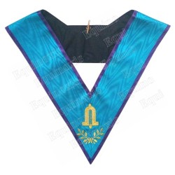 Masonic collar – Memphis-Misraim – Junior Warden – Machine embroidery