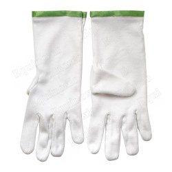 Gants maçonniques coton – RER – Maître Ecossais de Saint André (MESA) – Taille S