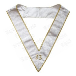 Masonic collerette – Scottish Rite (ASSR) – 33rd degree – Hand embroidery